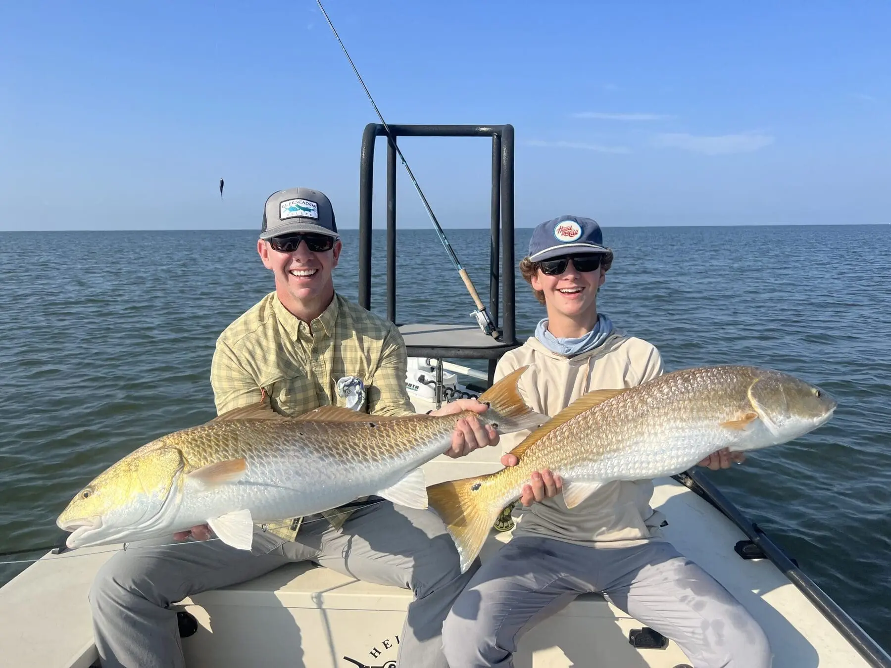 Redfish caught on inshore charter near New Orleans