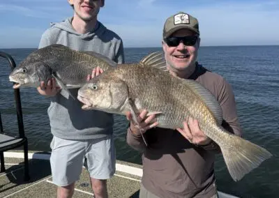 Family fishing trip in hopedale louisiana catching black drum